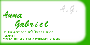 anna gabriel business card